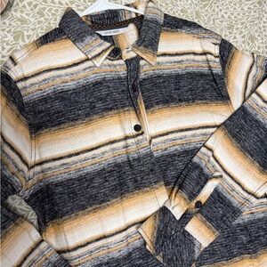 Departwest Striped Button-Up Shirt